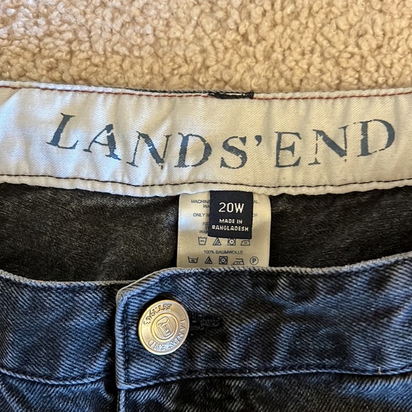 Land’s End plus size women’s black denim jeans straight leg size 20W - Picture 2 of 4